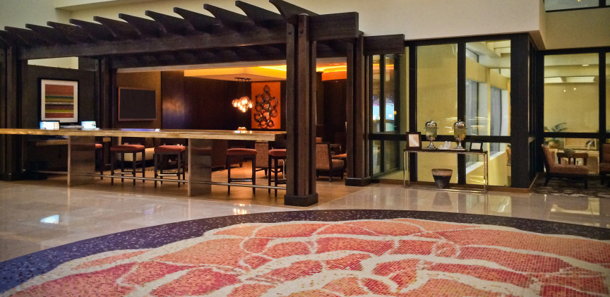 Hilton Costa Mesa Floral Floor Pendant blogimage