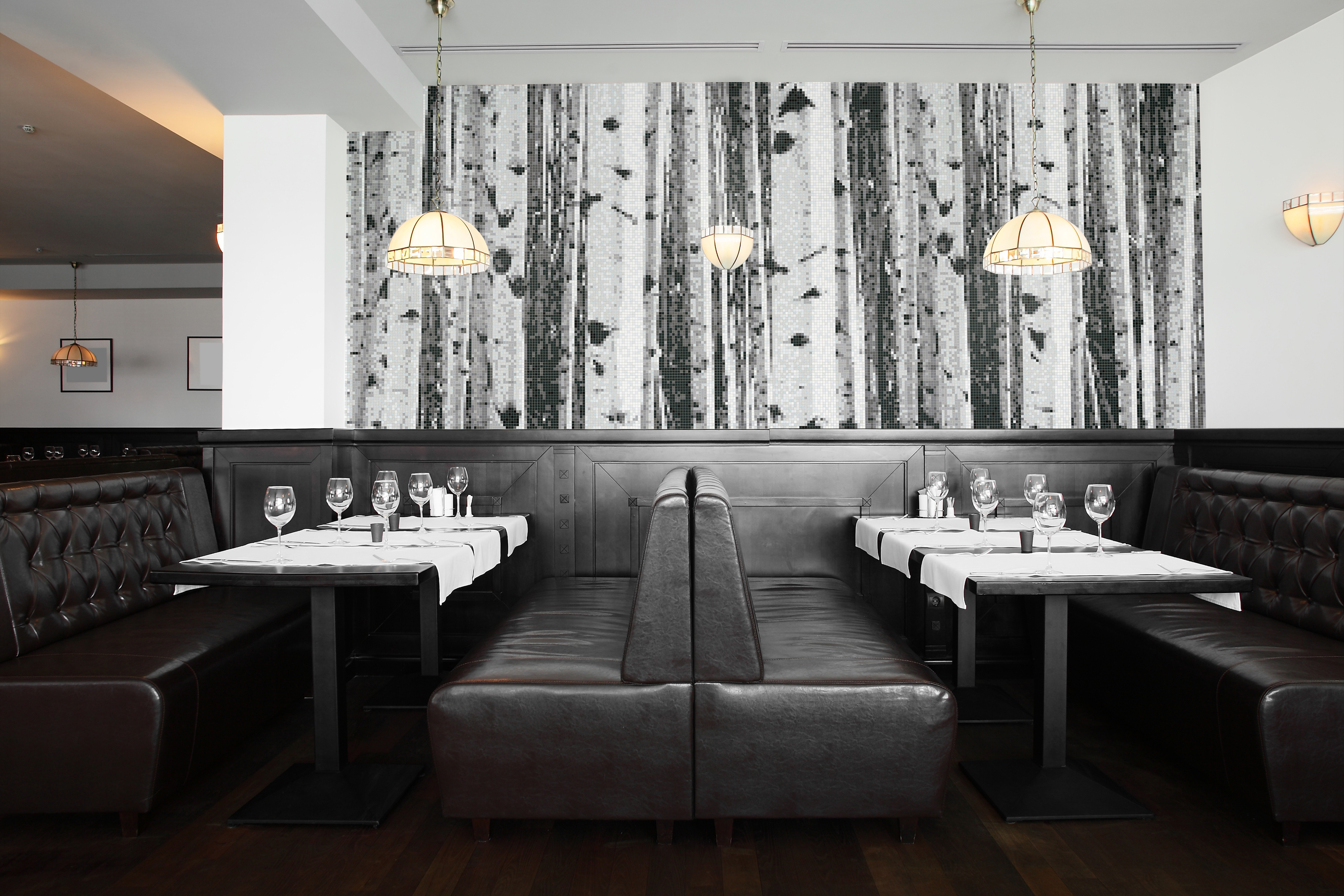 aspen titanium gray nature tree mosaic tile design | artaic aspen titanium gray nature tree mosaic tile design | artaic